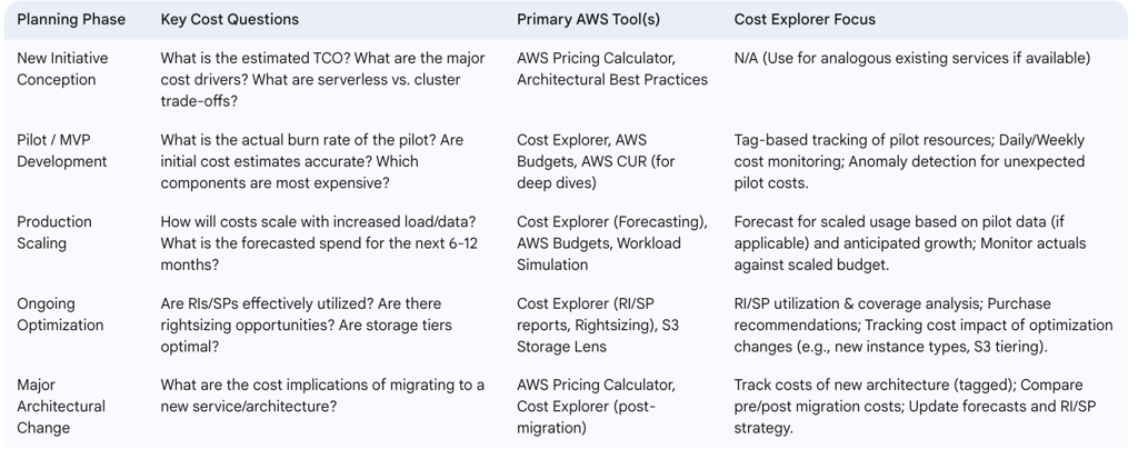 Strategic Cost Planning Framework for Data Initiatives