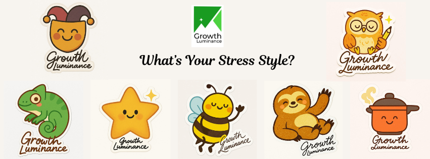 Growth Luminance Stress Style Characters – stress management and mindfulness tools in Singapore.