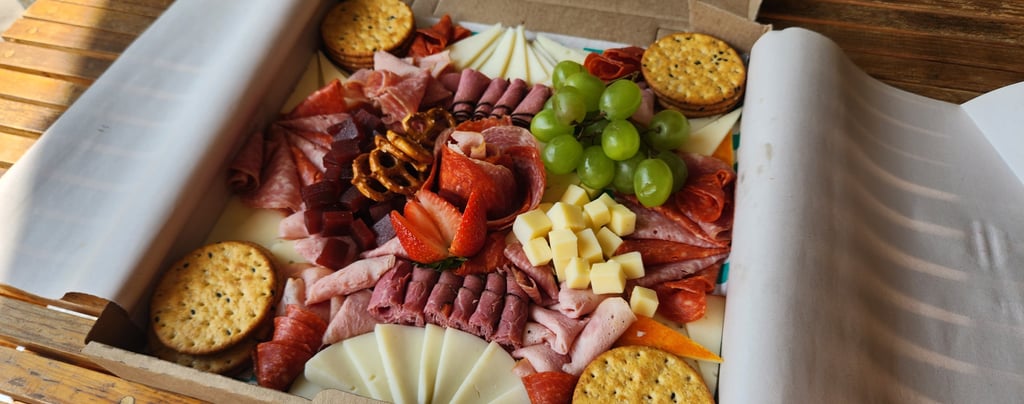 a box of cheese and crackers in a box