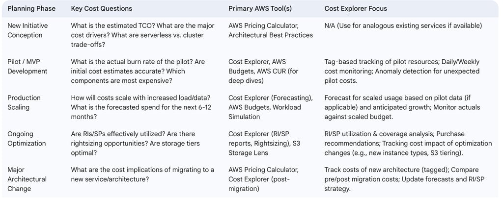 Strategic Cost Planning Framework for Data Initiatives