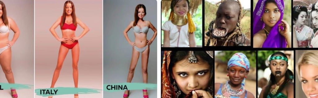 Pictures of females breast sizes wearing bikinis