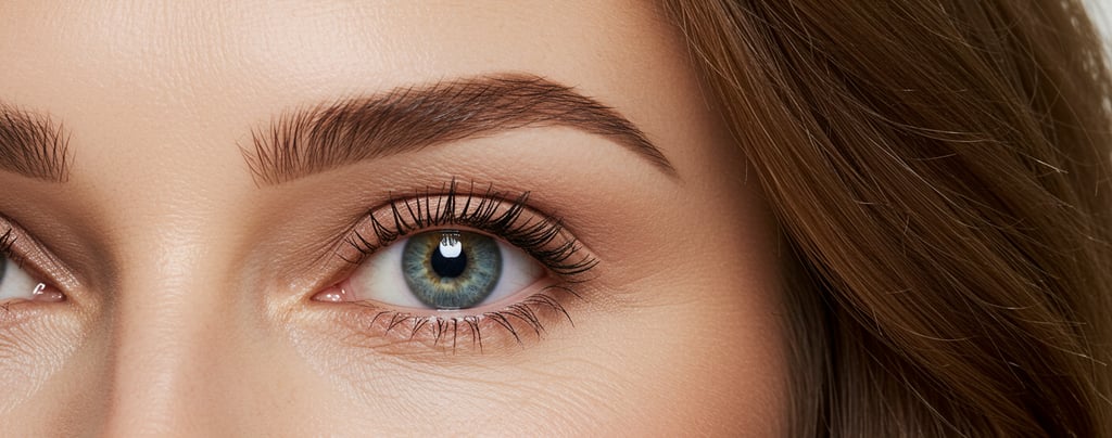 a woman with a blue eyes and brown eyes