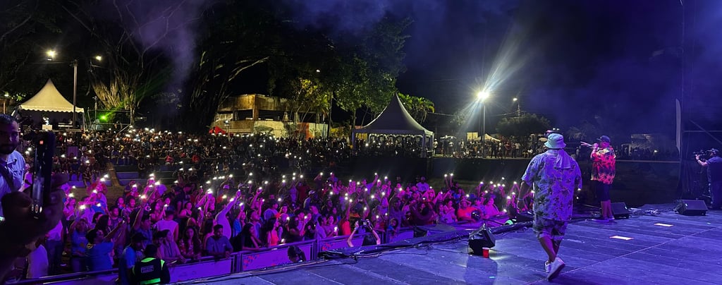 Presentación de Toledo y DJ P en la clausura del Festival Nacional de las Artes 2025 en Limón