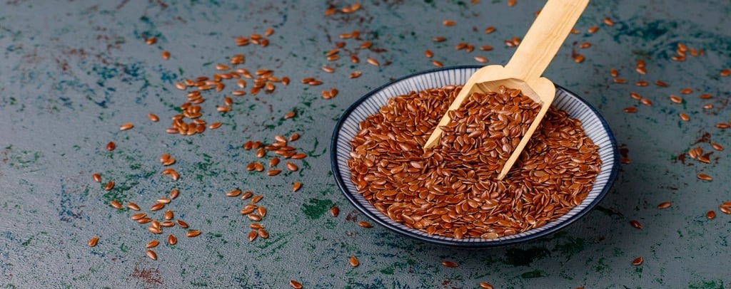 Flax Seeds in a Bowl