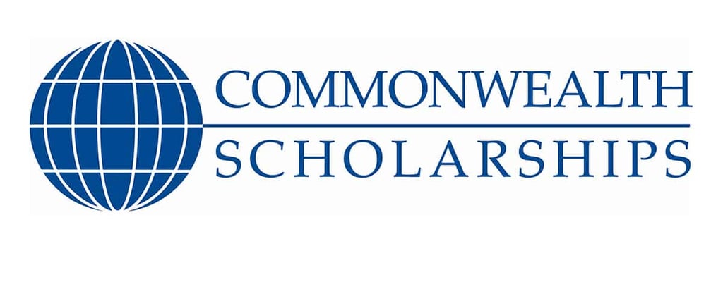 Commonwealth Scholarships logo with a globe design symbolizing global education