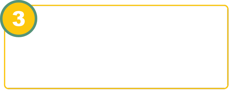 a number three with a yellow and green background