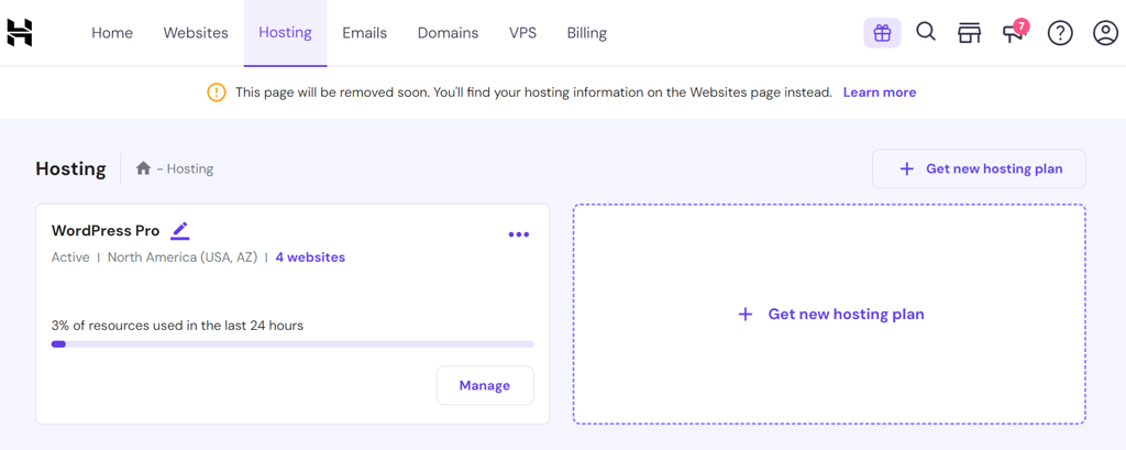 Hosting website