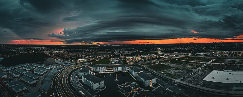 a storm cloud over Kissimmee Florida