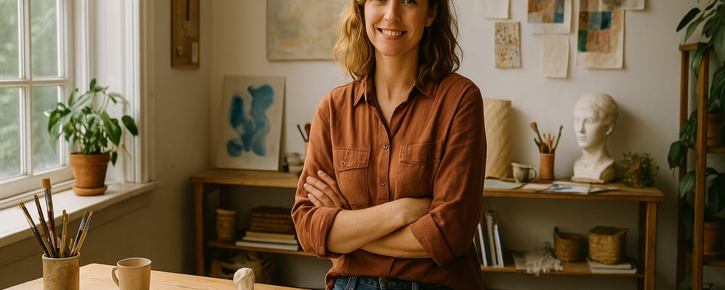 femme dans son atelier