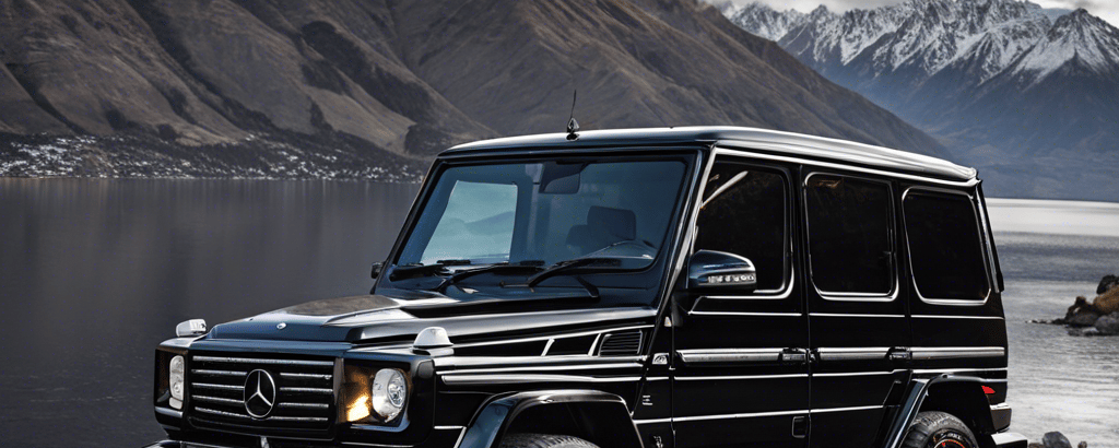 A Gwagon driving along Lake Whakatipu