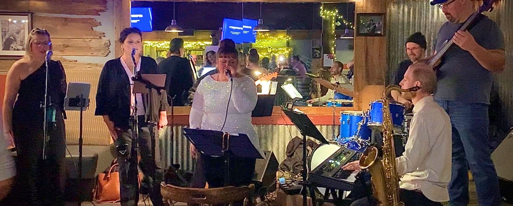 Birds of a feather band performing on stage