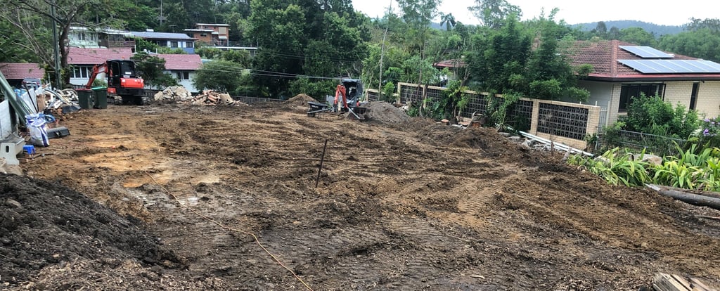 All Concrete including driveway removed.