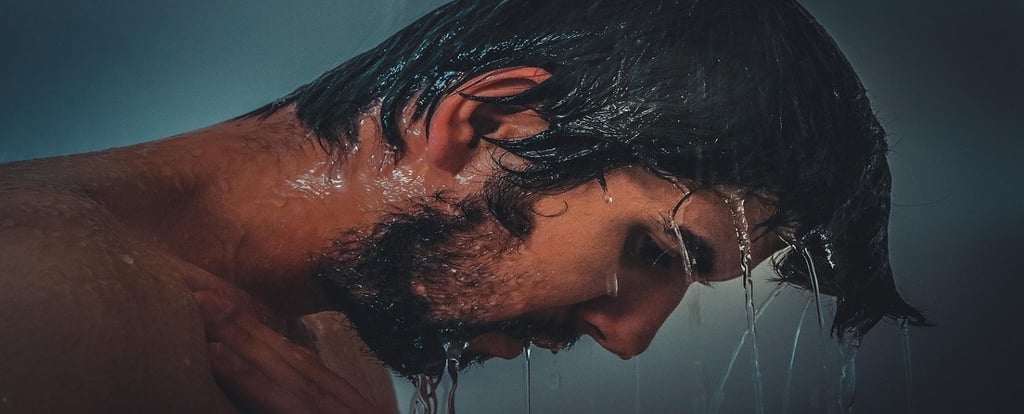 Man Bathing