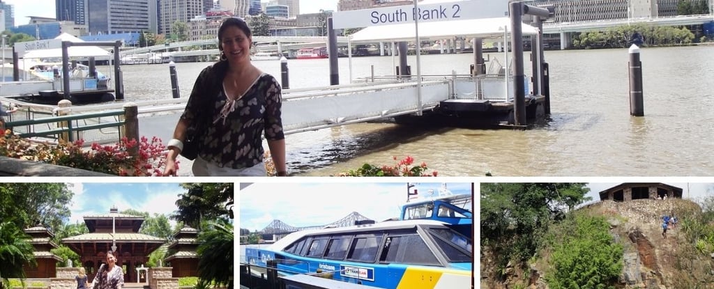 South Bank e as paisagens ao longo do Rio Brisbane