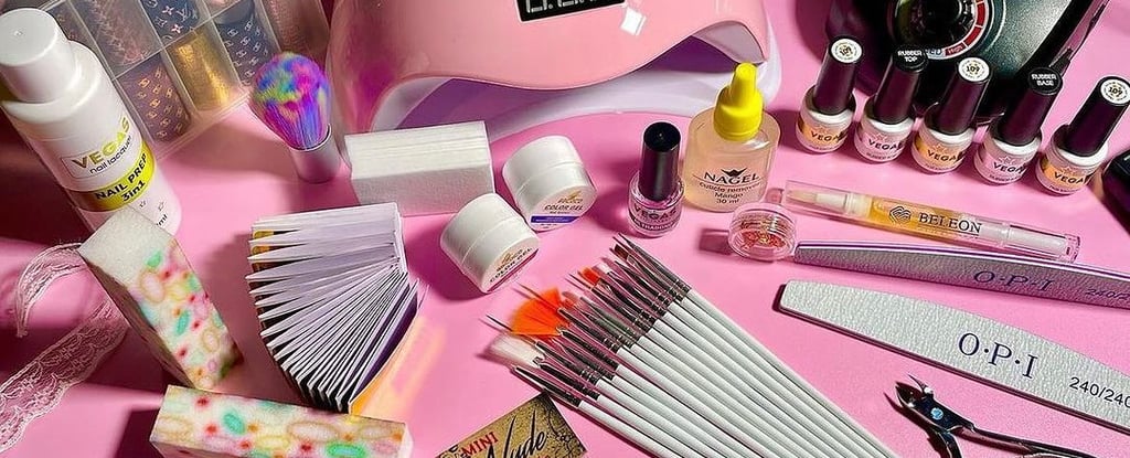 kit base onicotecnica lampada pennelli gel colori cleaner fresa colori