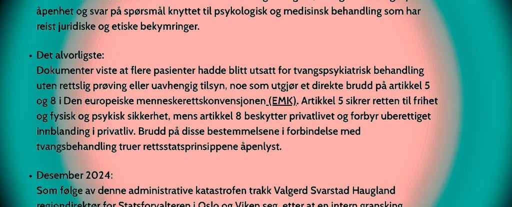 Helsetilsynet,Helse omsorgsdepartementet,Ragnar Nesvåg,Marcus Gabrielsen, voksenpsykiatrisk-avdeling
