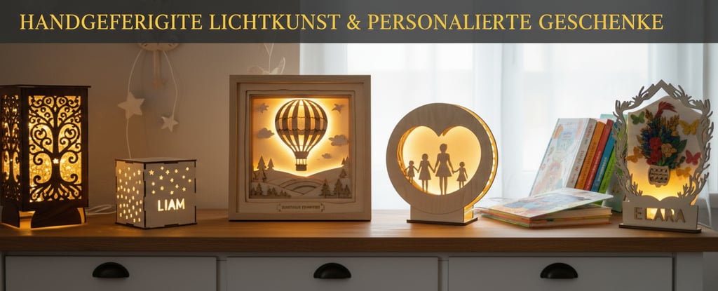 HANDGEFERTIGTE LICHTKUNST UND PERSONALISIERTE HOLZLAMPEN AUS BUCHS SG.