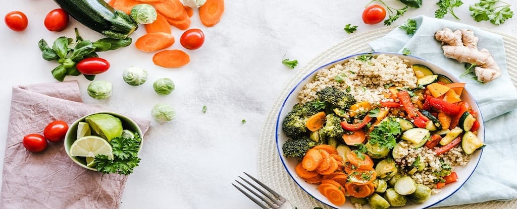Vegetables on the table and in bowl