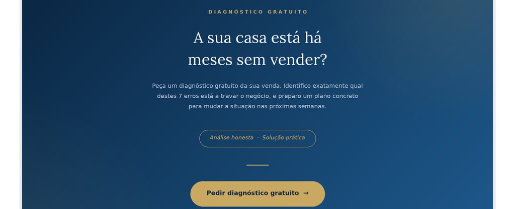 Pedir diagnóstico gratuito da venda da sua casa — André Branco Consultor Imobiliário Costa de Prata