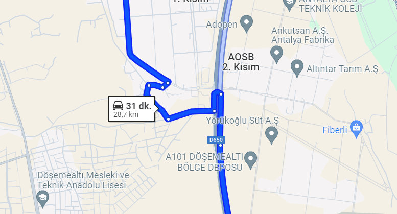 Antalya Nakliyeciler Sitesi Yol Tarifi