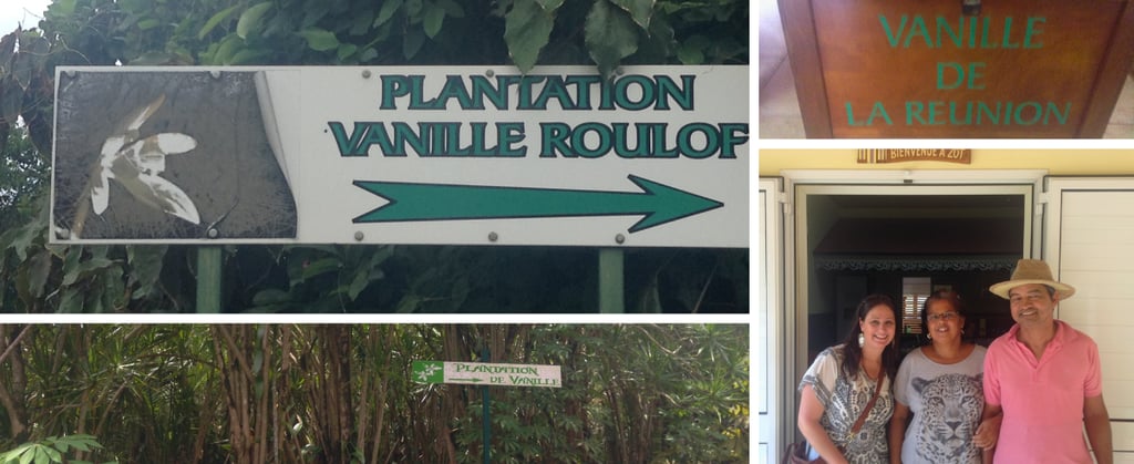 Autora explorando o tour da plantação de baunilha na Ilha Reunião