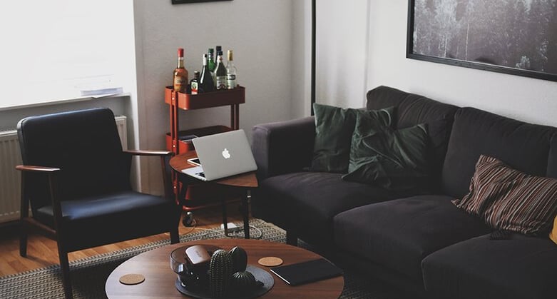 Bright living room with modern inventory