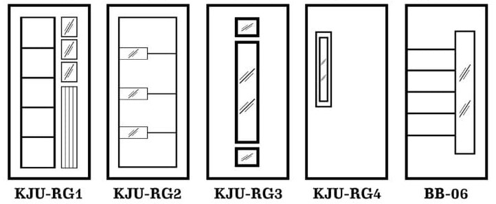 Pintu Motif Kaca