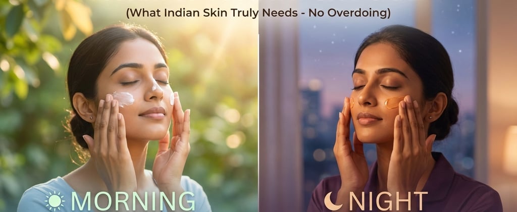 Morning vs Night Skincare routine