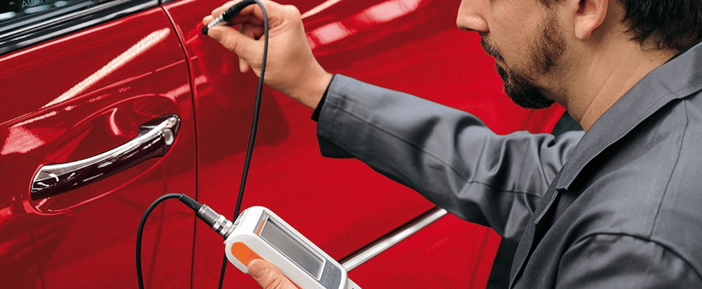 measuring coating thickness on car body
