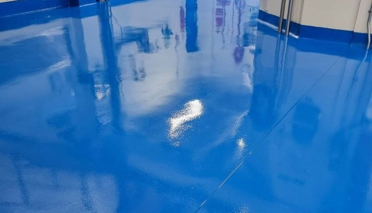 epoxy lantai dapur MBG Sumedang
