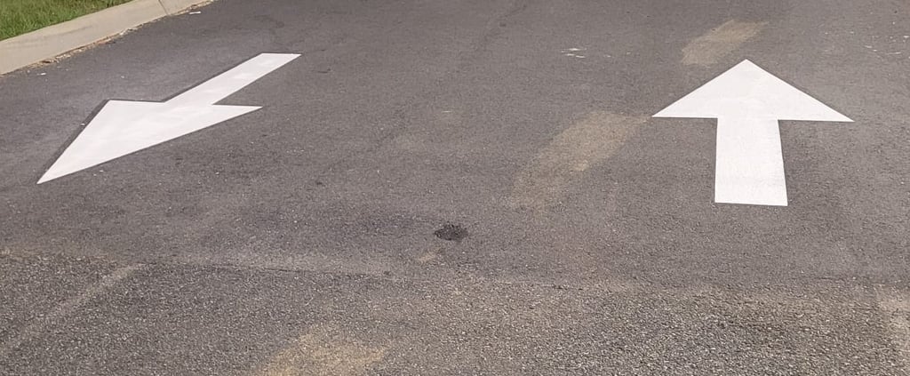 falls church parking lines painted