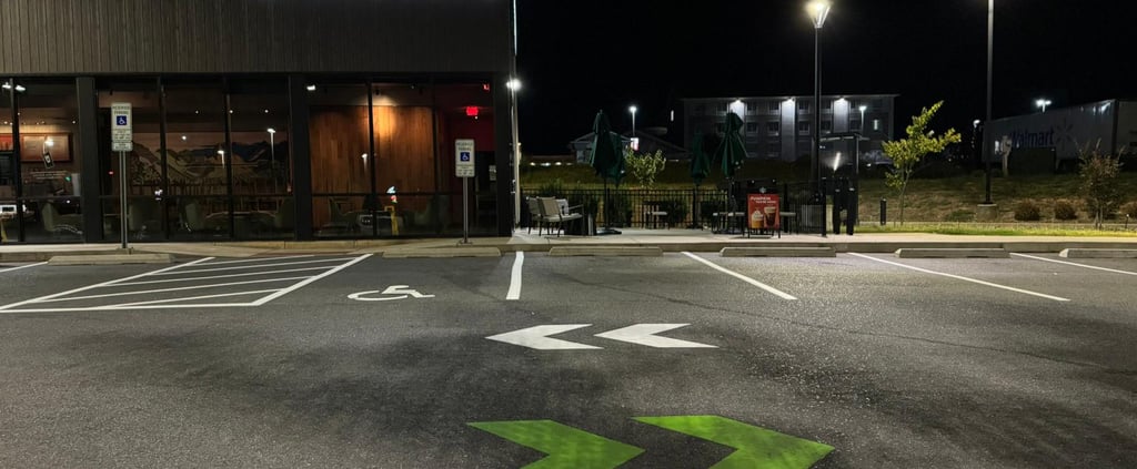 zion parking lines painted