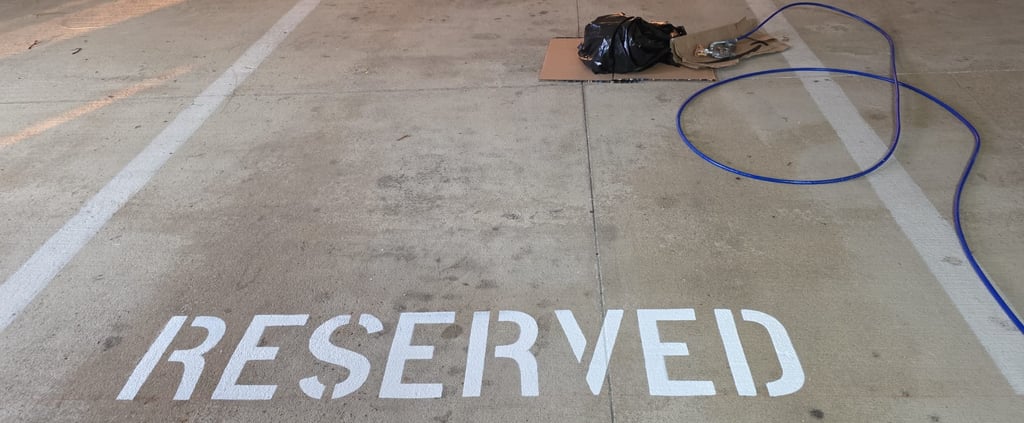 arlington city parking lines painted