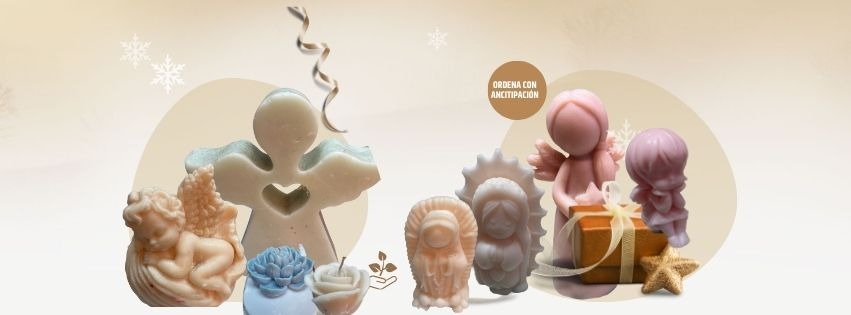 velas aromaticasa de cera de soja, vegano, 100% natural