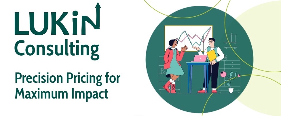 Colleagues discussing pricing strategy on a dashboard