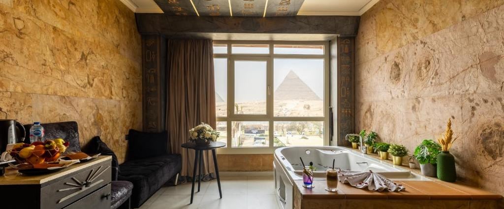 After a day filled in Cairo with exploration, couples can unwind in the comfortable accommodations.