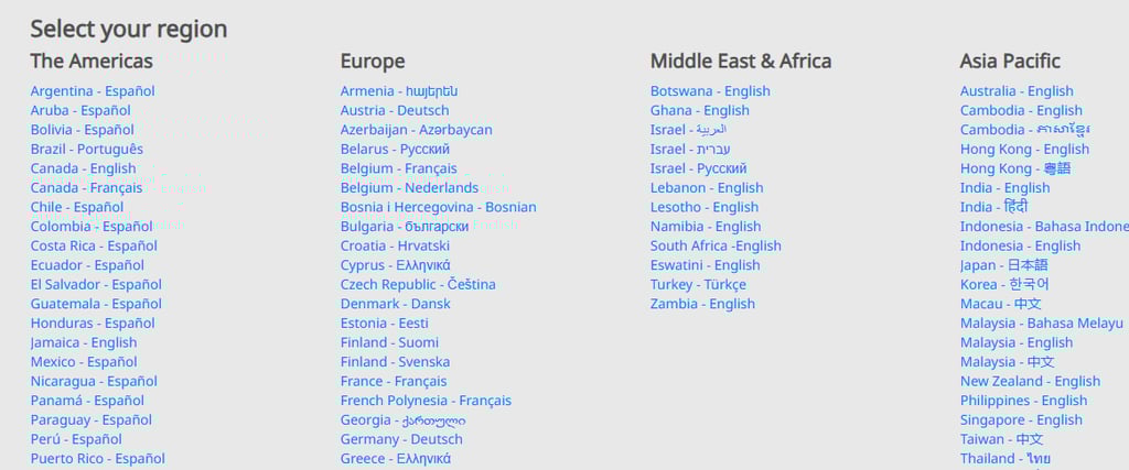 Liste des pays ouverts au commerce et à la consommation des produits Herbalife