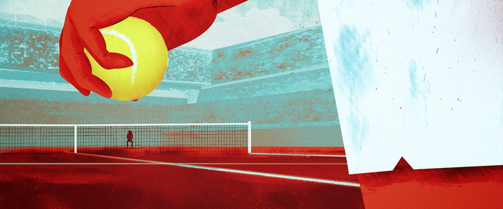 2D traditional animation illustration tennis sport cel animation frame by frame animation