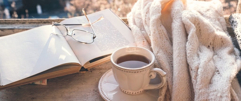 Cozy calming morning tea setup for stress relief and cortisol support