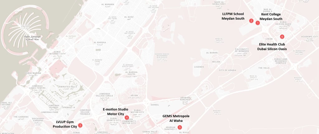 Hwa Rang Taekwondo Club Venues across Dubai