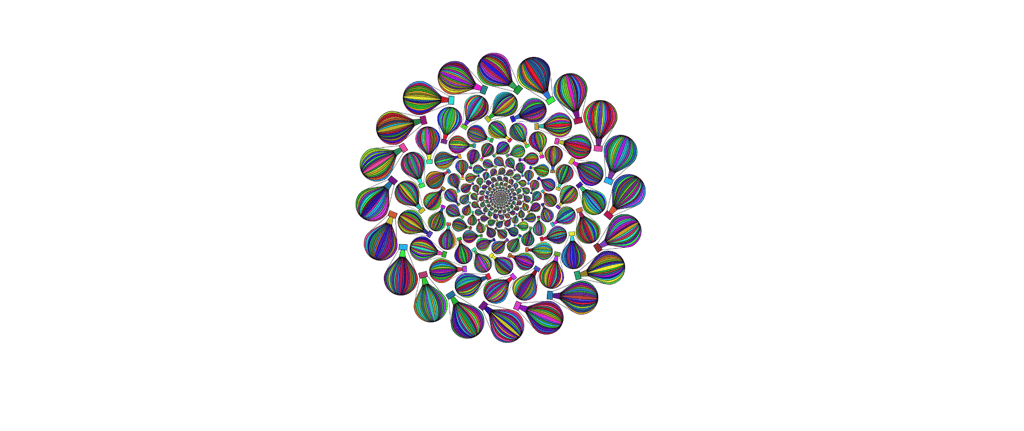 Brightly coloured mandala