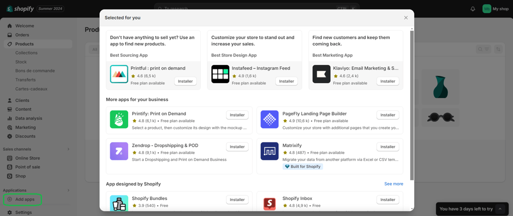 Integrating dropshipping apps on Shopify simplifies product sourcing and fulfillment.