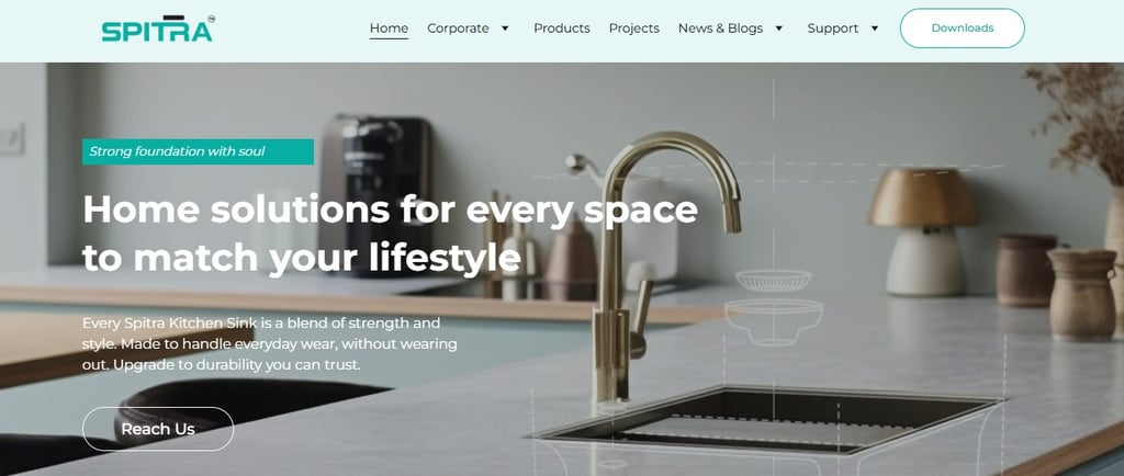 Spitra Website Home page