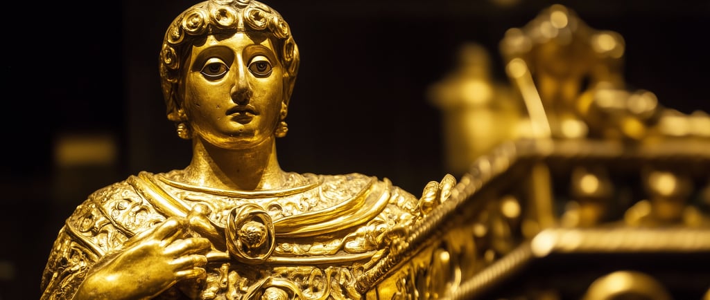 gold ancient statue