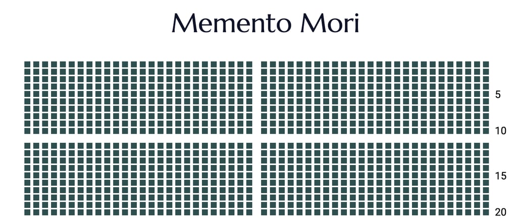 memento mori memento vivere calendar 