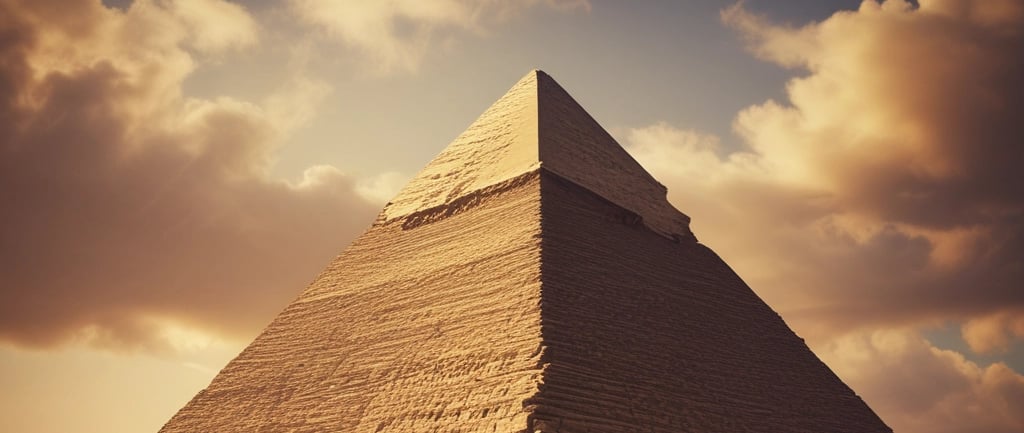 a large wooden sculpture sitting in the middle of a desert