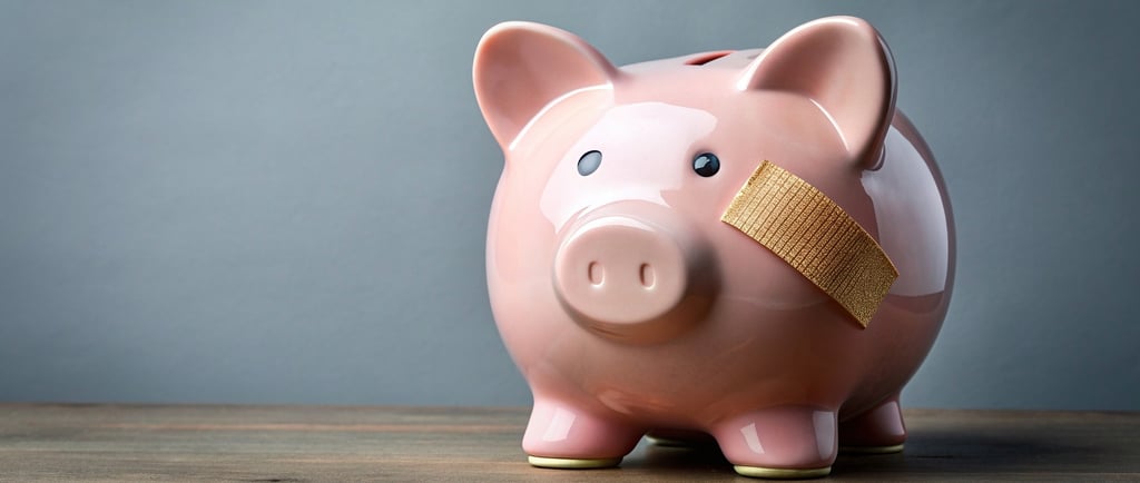 piggy bank with a bandaid for inflation affecting retirement