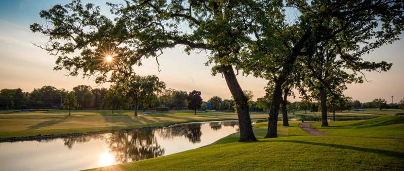 A general view of Bolingbrook Golf Club at LIV Golf Chicago. (Photo by Nick Novelli/LIV Golf)