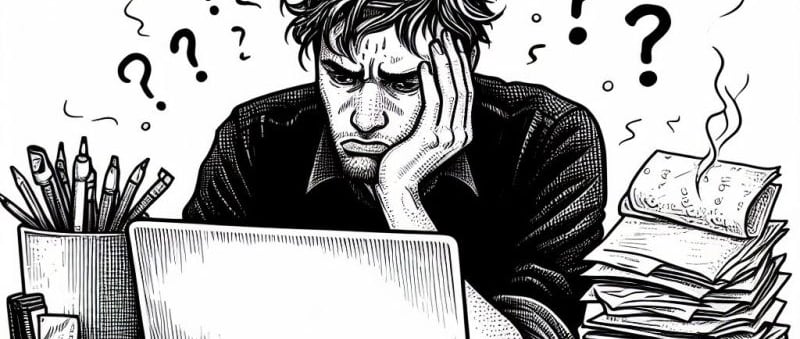 a man sitting at a desk with a laptop computer and a cup of coffee
