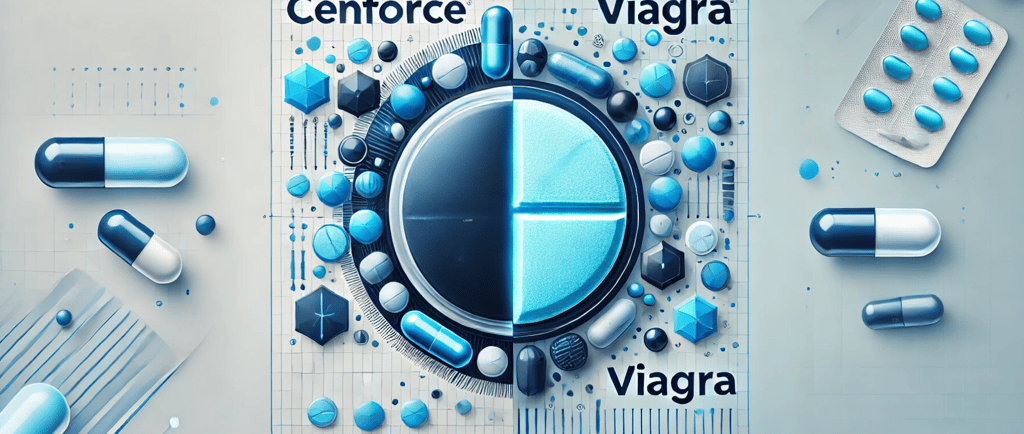 Comparative visual of Cenforce vs. Viagra